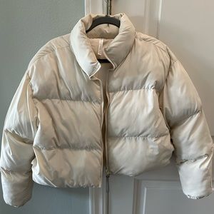 Fabletics Wander Cropped Puffer, Egret- SOLD OUT STYLE